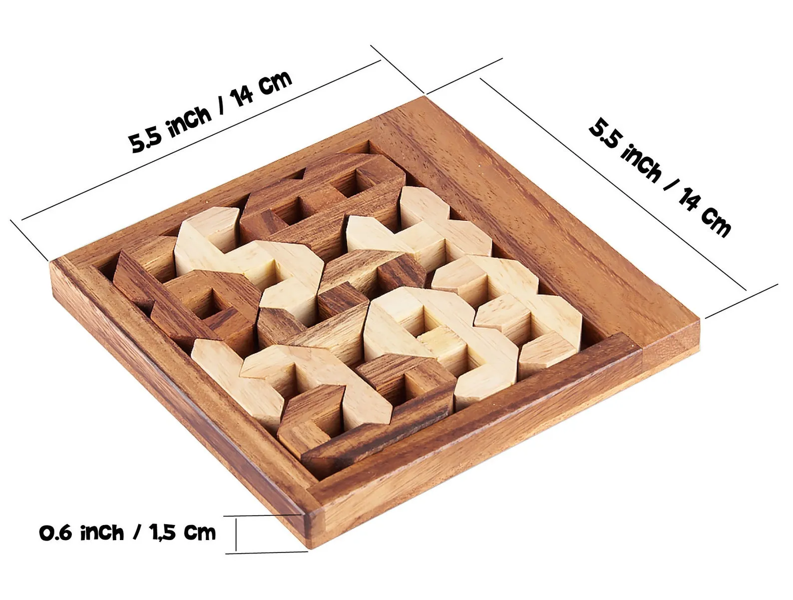 Digigrams - Numbers - Geometrical Brain Teaser in Fine Wood - Difficulty 4/6 Extreme - Euclide Series - Image 5