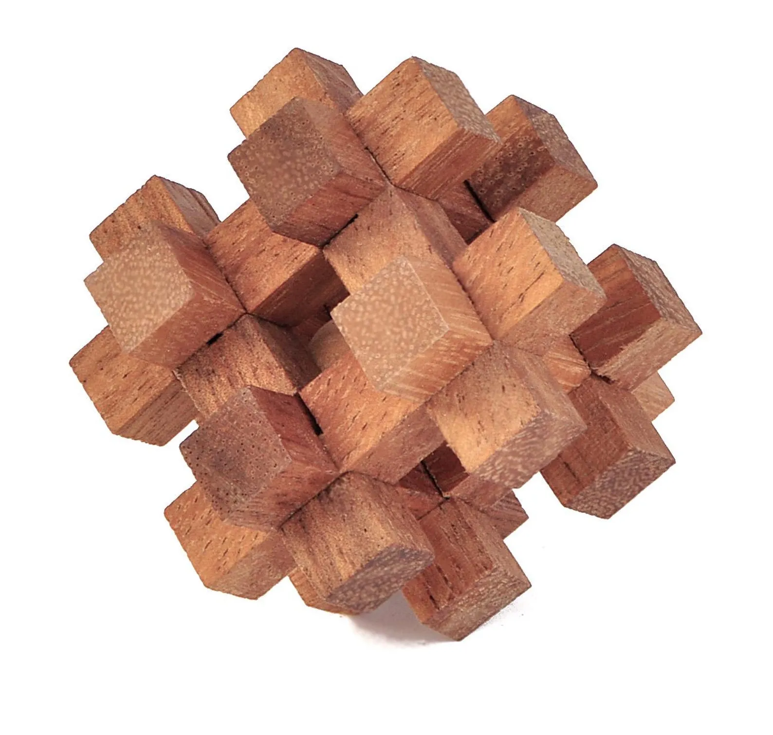 Mini ball in cage - 3D Wooden Brain Teaser - Difficulty 3/6 Hard - Leonardo da Vinci Collection