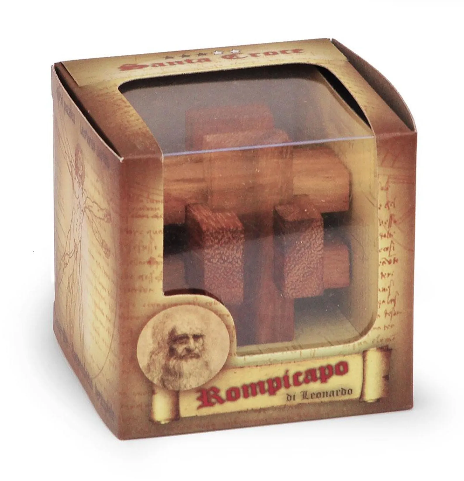 Holy cross- 3D Wooden Brain Teaser - Difficulty 3/6 Hard - Leonardo da Vinci Collection - Image 3