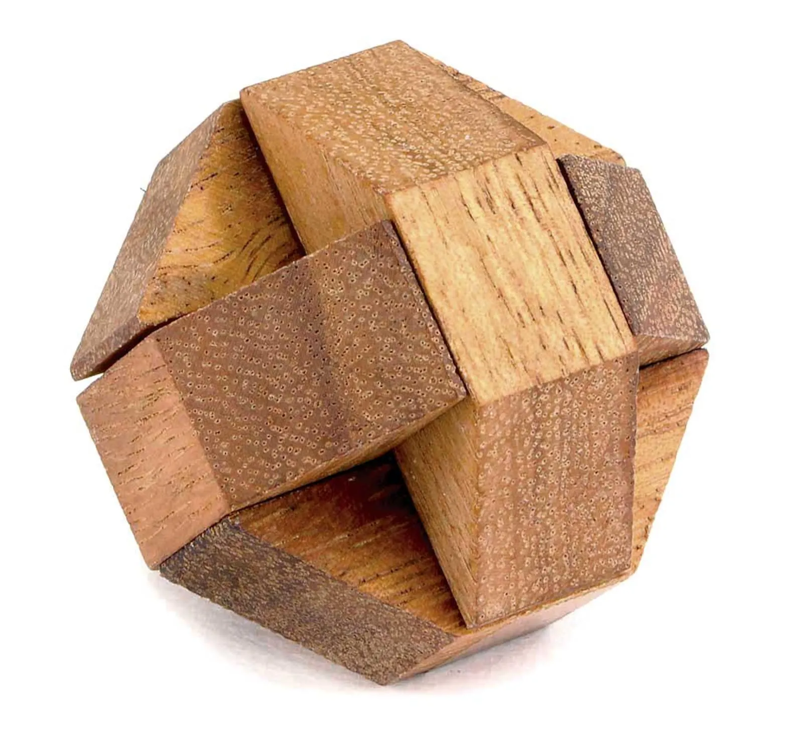 Hexagon - 3D Wooden Brain Teaser - Difficulty 3/6 Difficult - Leonardo da Vinci Collection