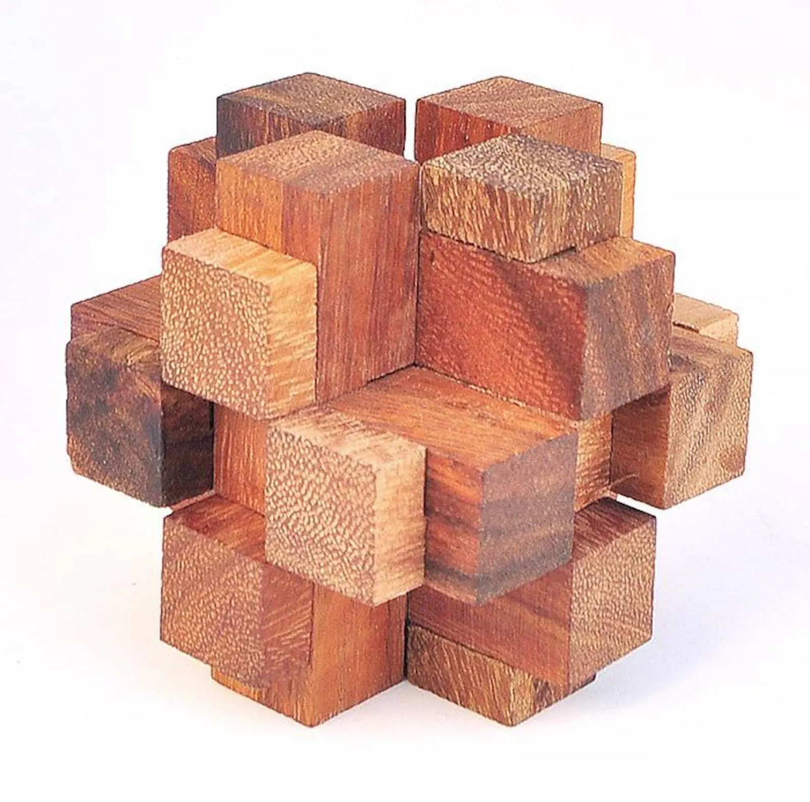 Magic cube S and M - 3D Wooden Brain Teaser - Difficulty   EXTREME 4/6 - Leonardo da Vinci Collection