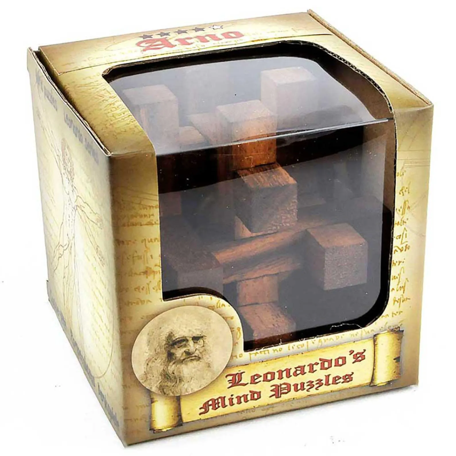 Arno - 3D Brain Teaser in Fine Wood - Difficulty 4/6 Extreme - Leonardo da Vinci Collection - Image 4