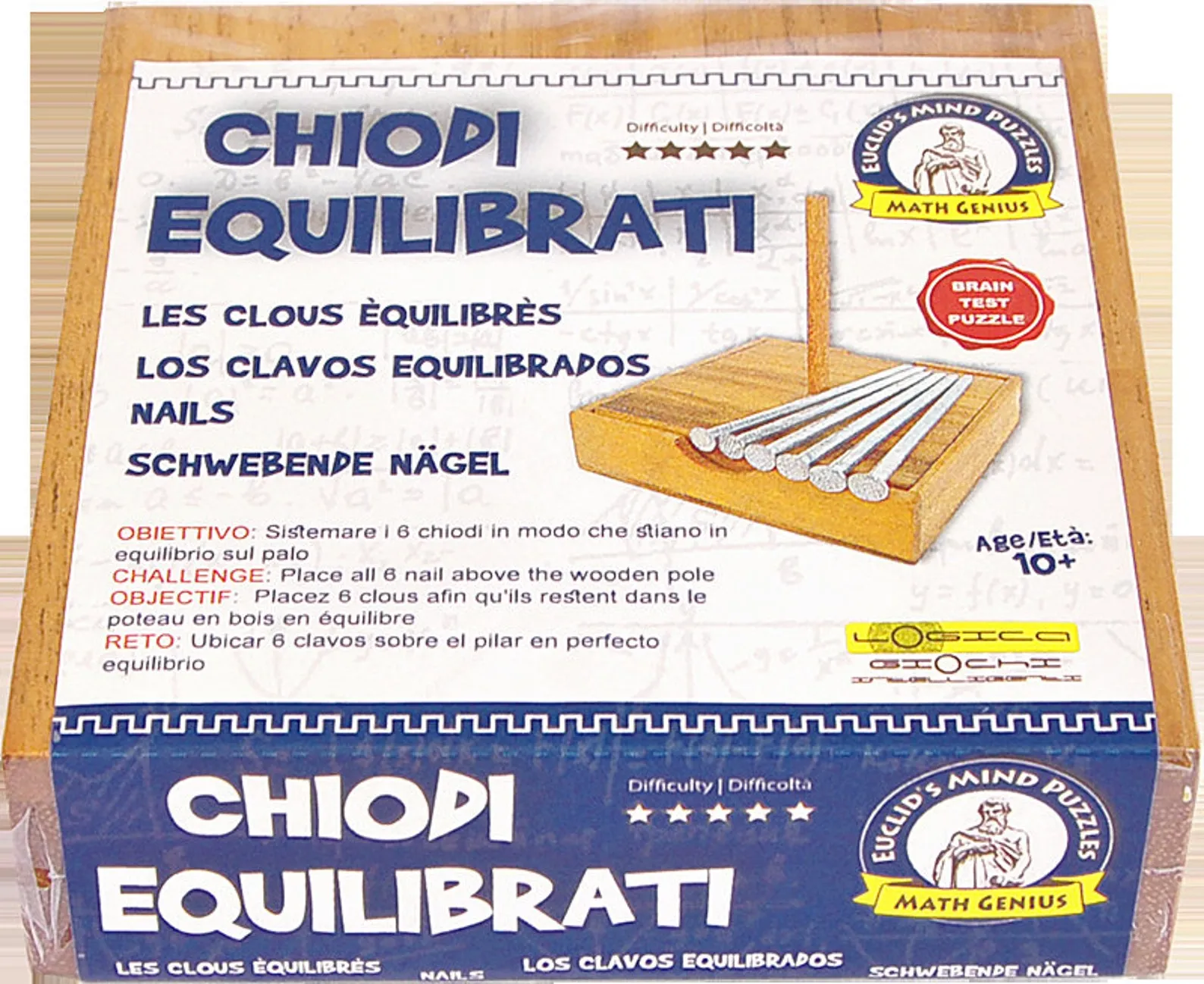 Nails - Wooden Brain Teaser - Difficulty 5/6 Incredible - Euclide Collection - Image 5