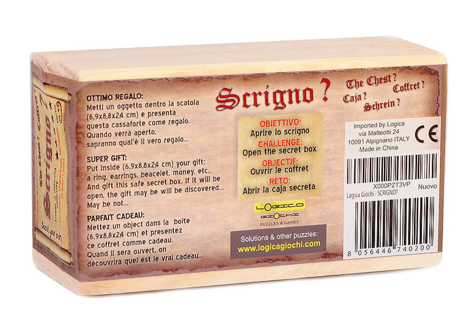 The Chest ? - Wooden Brain Teaser - Secret Box - Difficulty 5/6 Incredible - Magic Money Box - Leonardo da Vinci Collection - Image 5