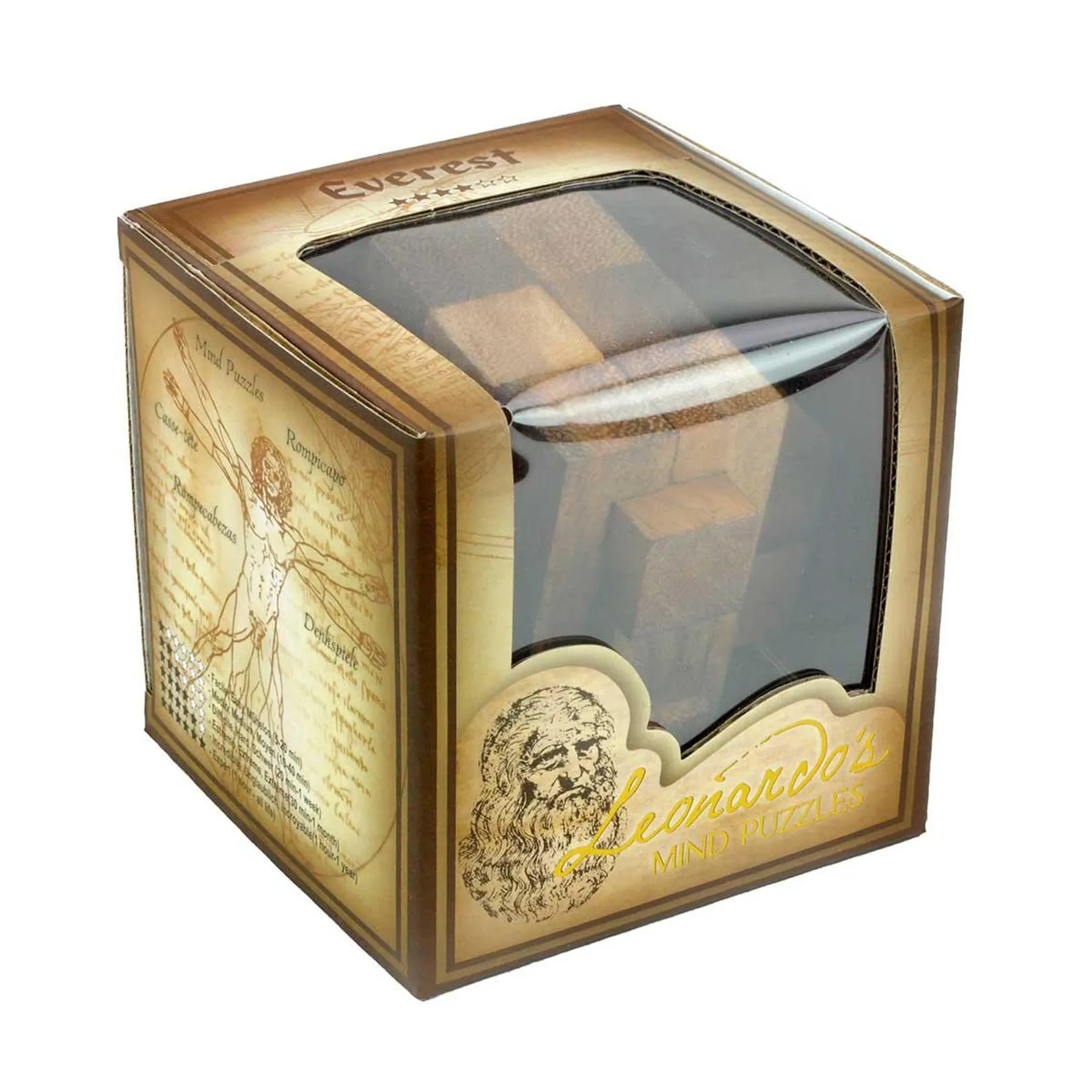 Everest - 3D Brain Teaser in Fine Wood - Difficulty 4/6 Extreme - Leonardo da Vinci Collection - Image 5