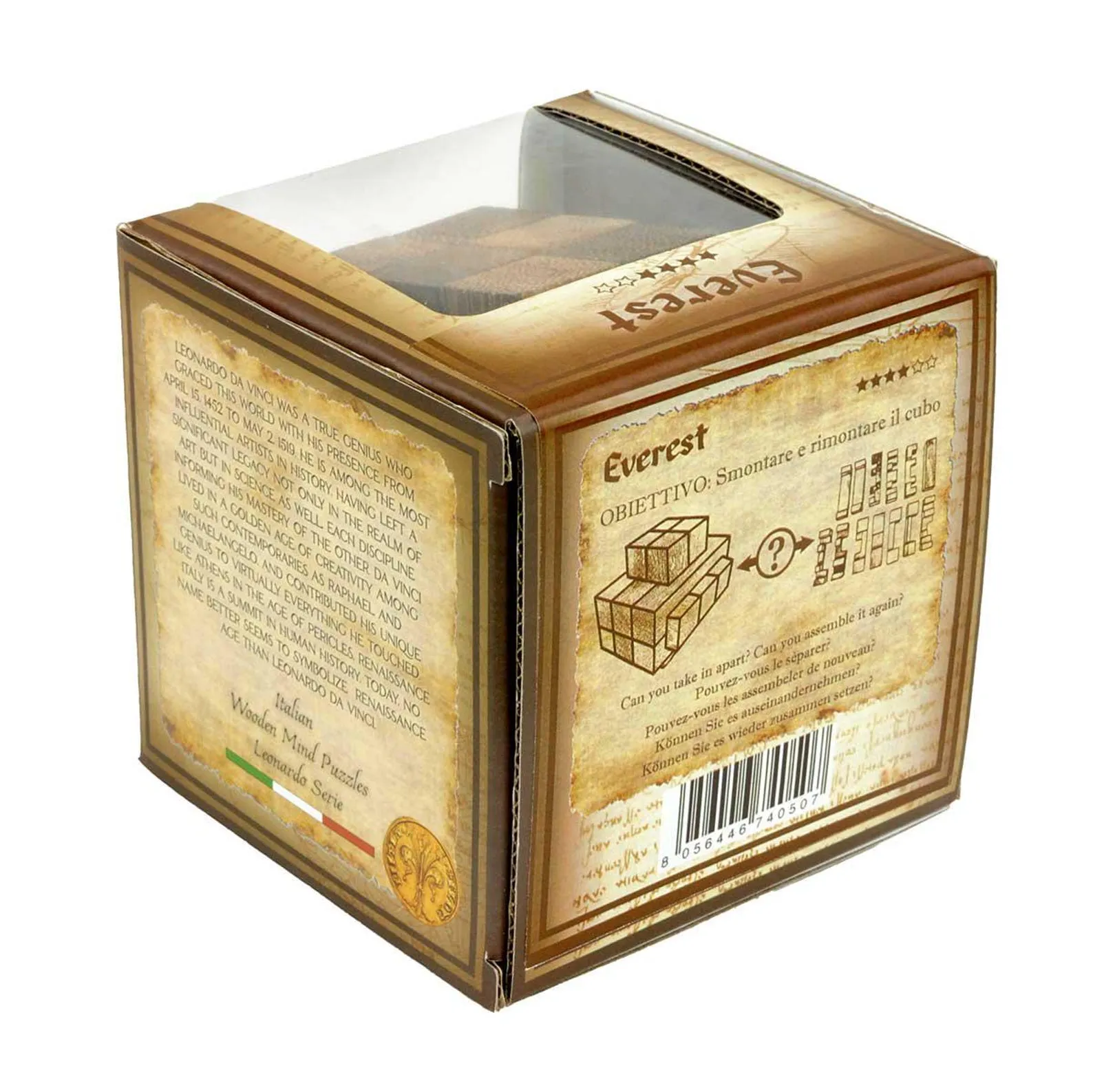 Everest - 3D Brain Teaser in Fine Wood - Difficulty 4/6 Extreme - Leonardo da Vinci Collection - Image 6