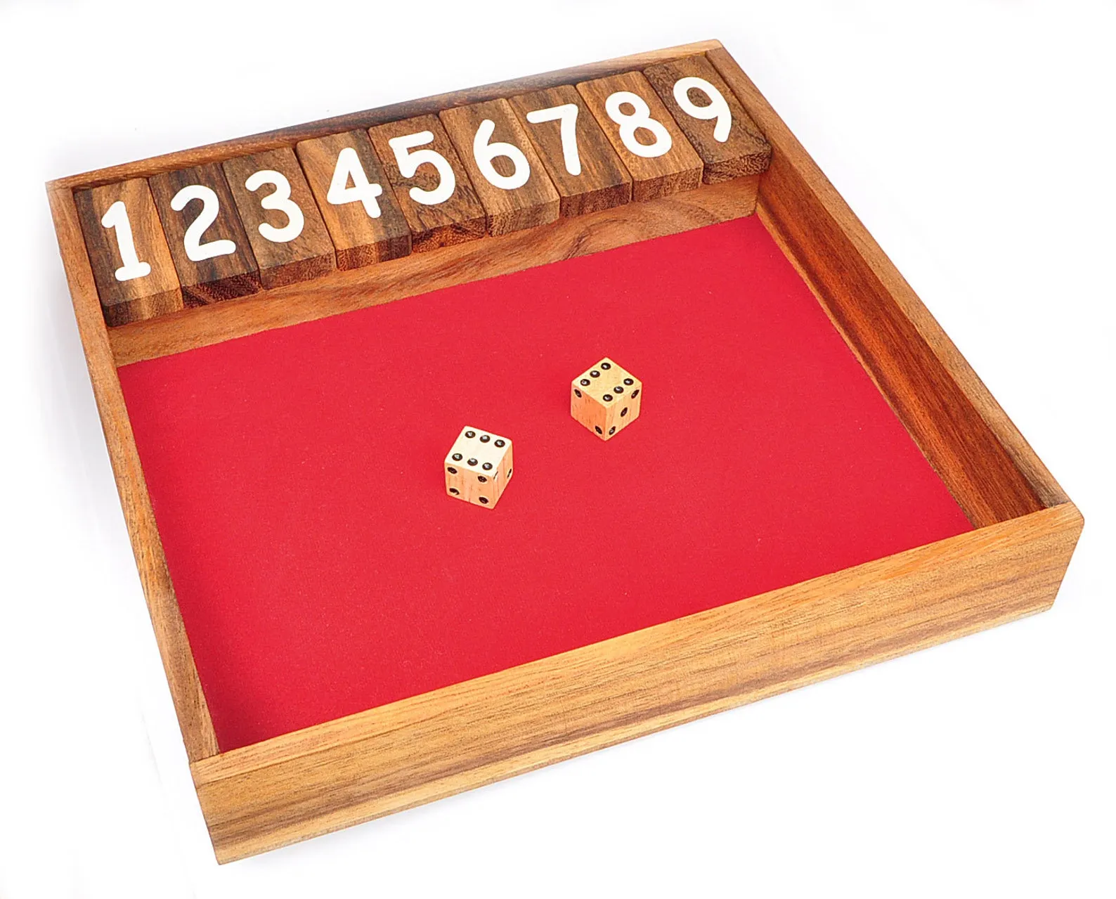 Shut the Box - Board Game in Fine Wood - Dice Game Multiplayer