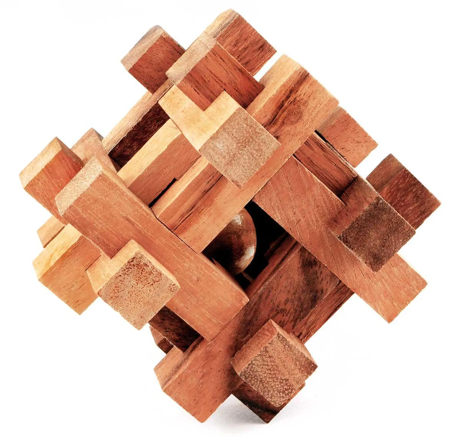 Cage - 3D Wooden Brain Teaser - Difficulty 4/6 Extreme - Leonardo da Vinci Collection