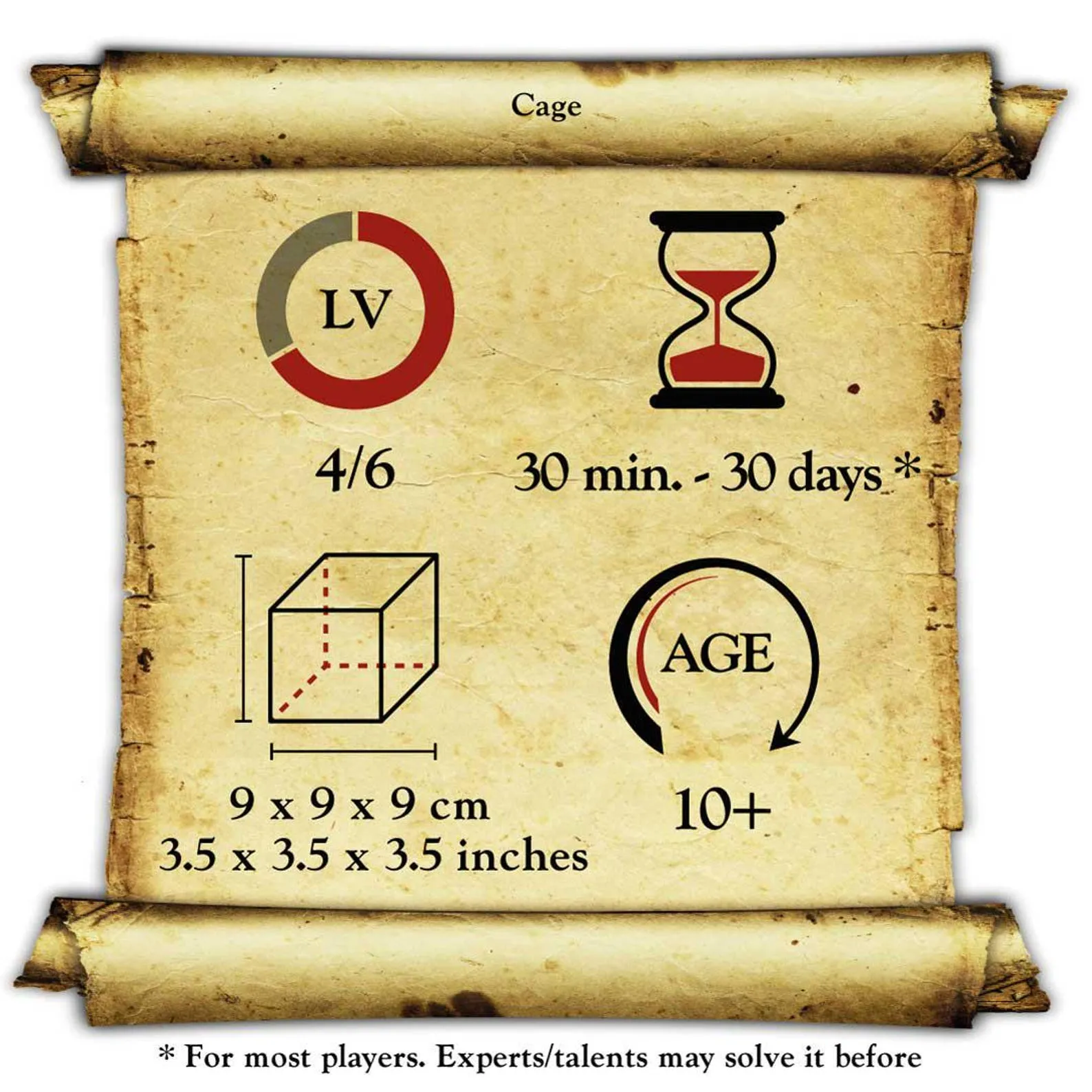 Cage - 3D Wooden Brain Teaser - Difficulty 4/6 Extreme - Leonardo da Vinci Collection - Image 6