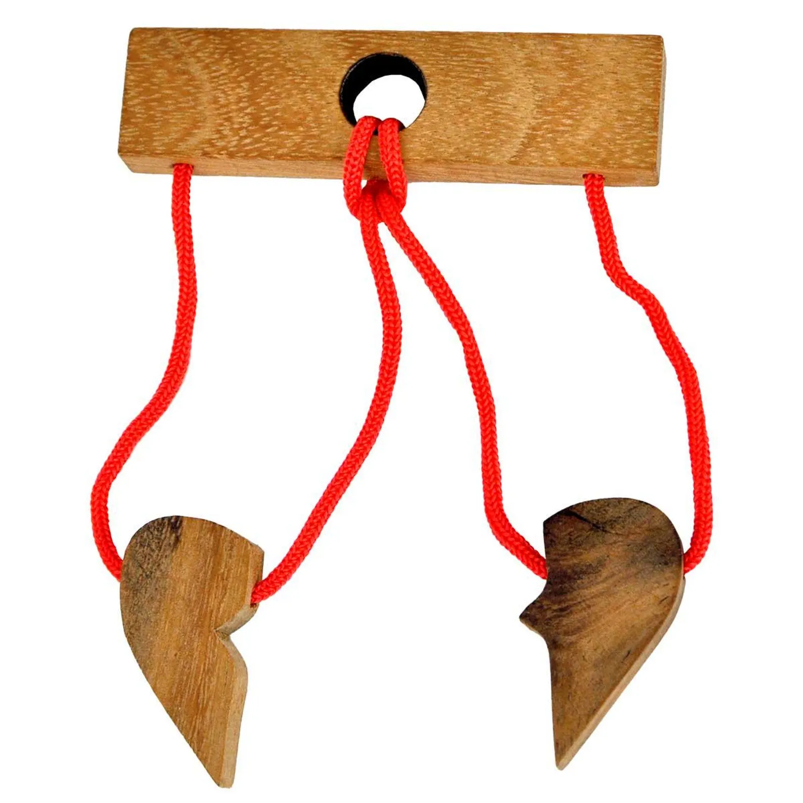 Love Test - Wooden Brain Teaser with Ropes - Difficulty 4/6 Extreme - Leonardo da Vinci Collection