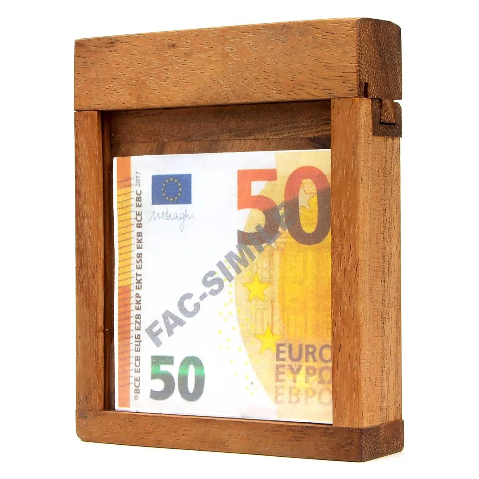 Tricky Safe M - Wooden Brain Teaser - Secret Safe - Difficulty 5/6 Incredible - Leonardo da Vinci Collection