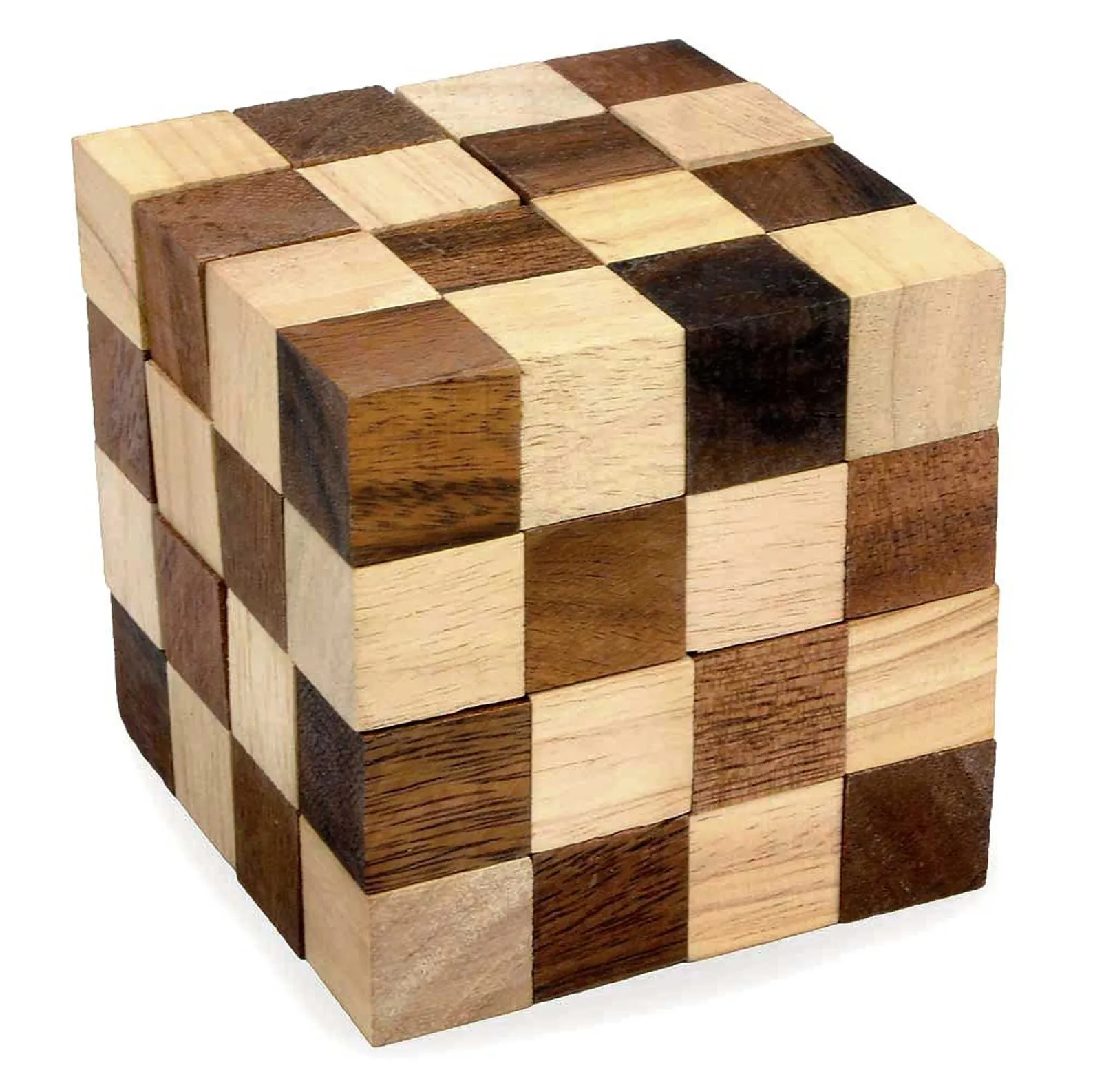 Anaconda - 3D Wooden Brain Teaser - Fine Wood - Difficulty 5/6 Incredible - Expert Snake Puzzle - Leonardo da Vinci Collection