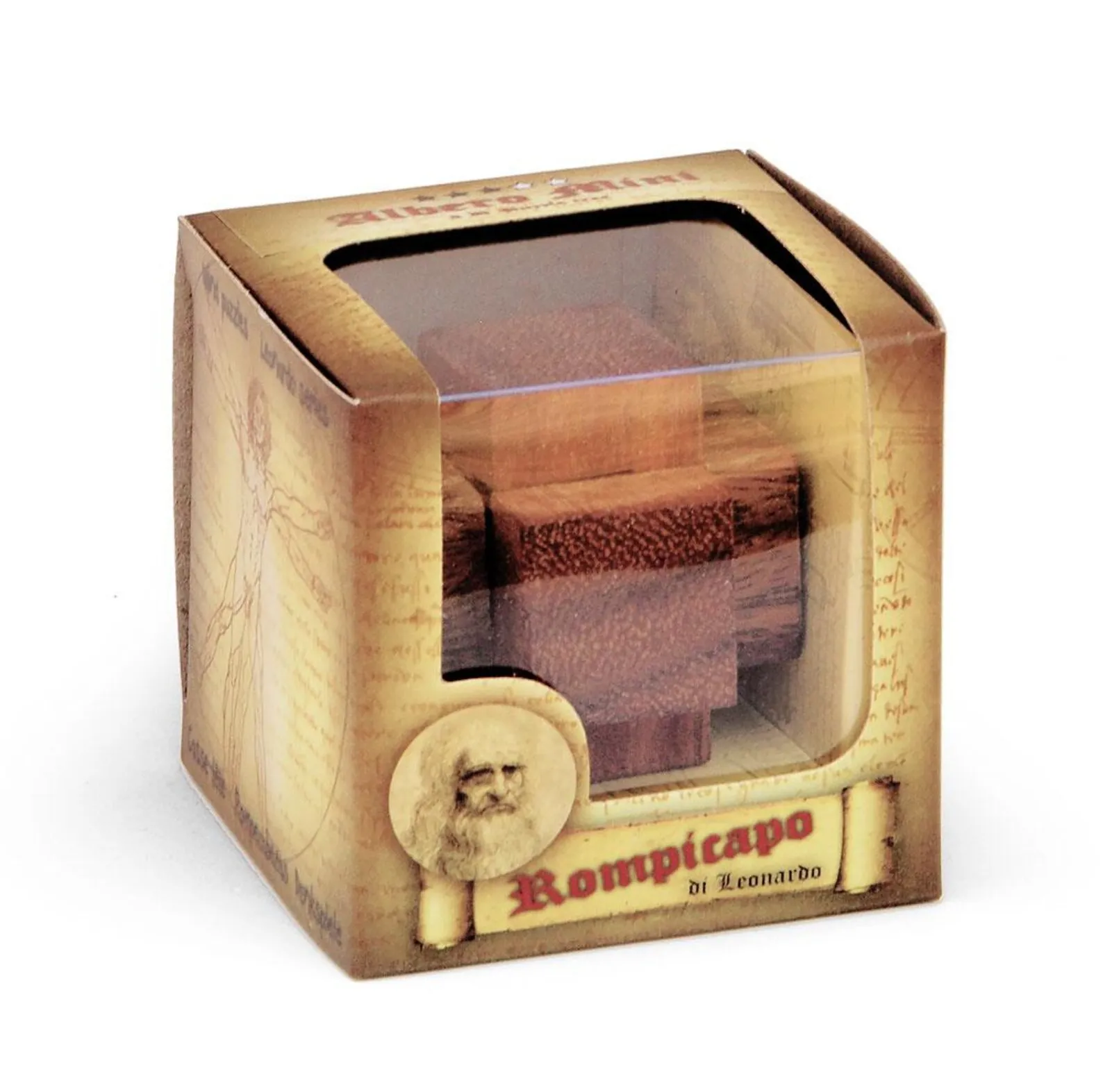 Tree Mini - 3D Brain Teaser in Fine Wood - Difficulty 3/6 Hard - Leonardo da Vinci Collection - Image 3