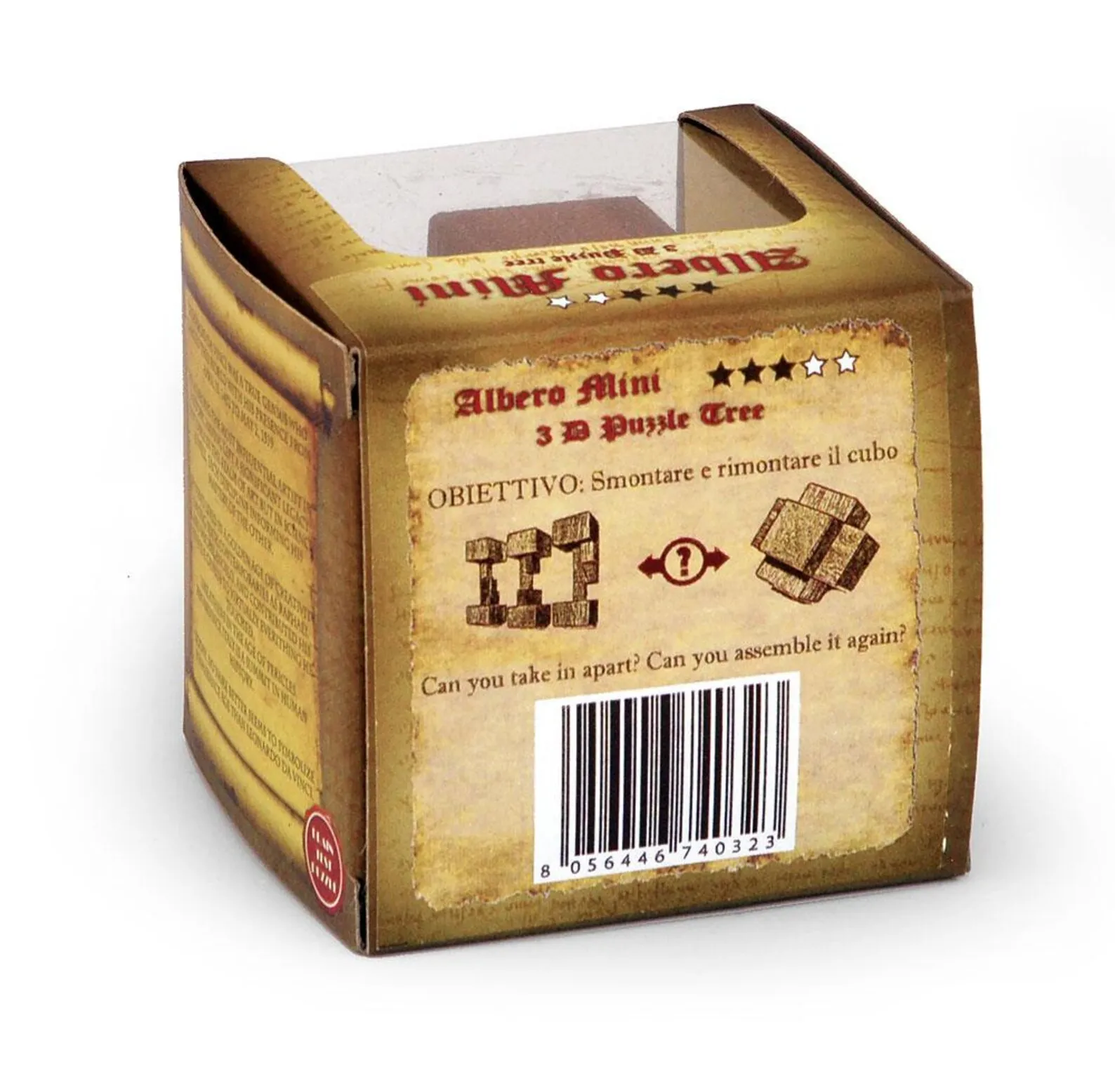 Tree Mini - 3D Brain Teaser in Fine Wood - Difficulty 3/6 Hard - Leonardo da Vinci Collection - Image 4