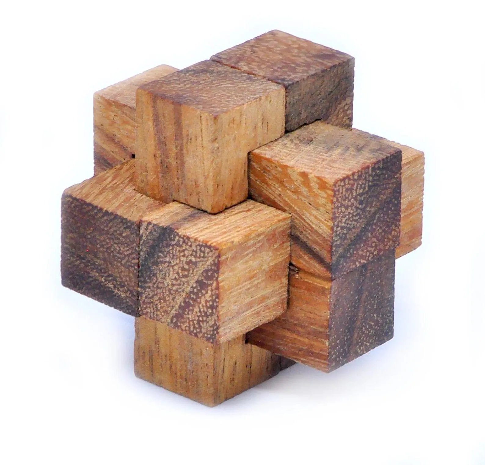 Burr Puzzle - 3D Wooden Brain Teaser - Difficulty 4/6 Extreme - Leonardo da Vinci Collection