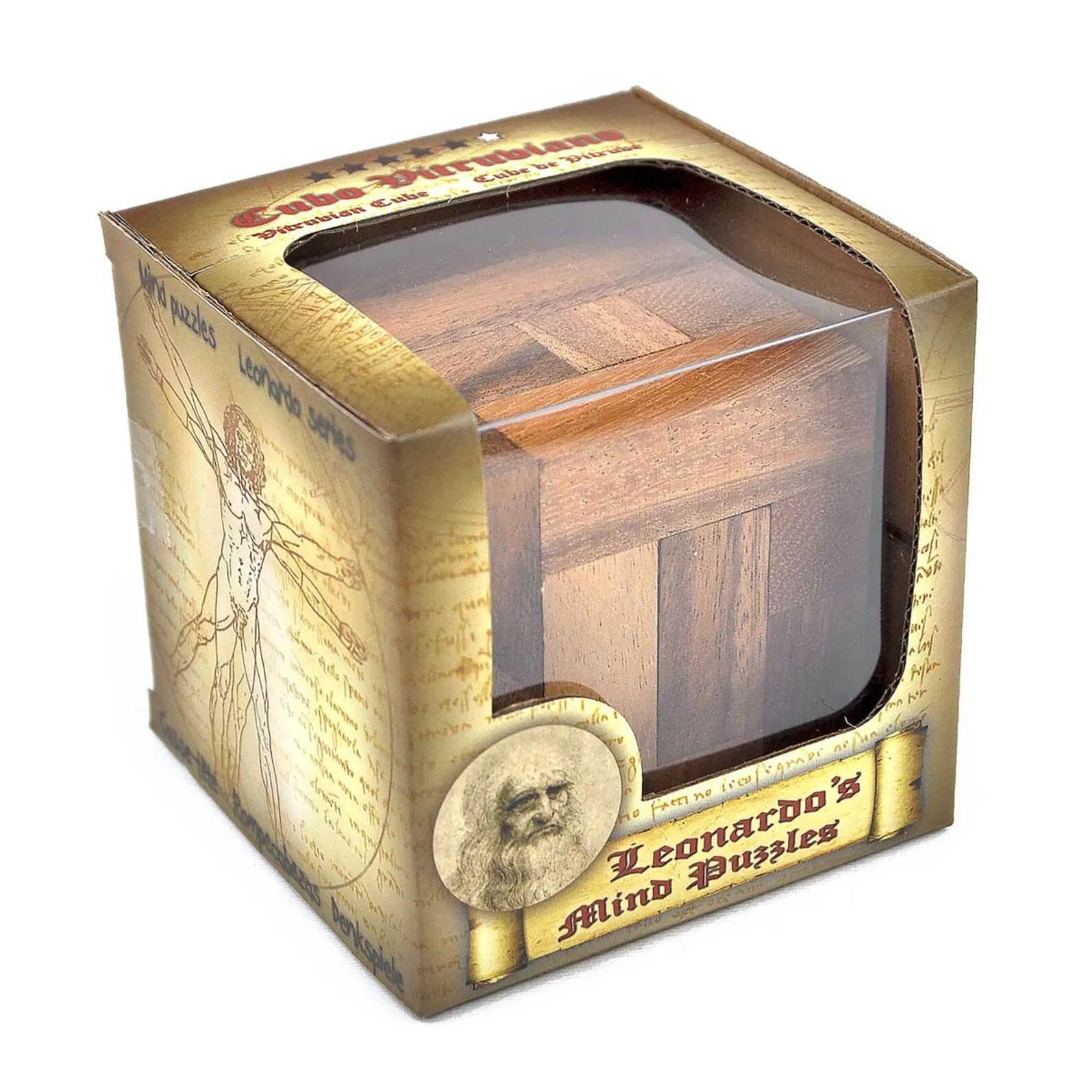 Vitruvian Cube - 3D Wooden Brain Teaser - Difficulty 5/6 Incredible - Leonardo da Vinci Collection - Image 5