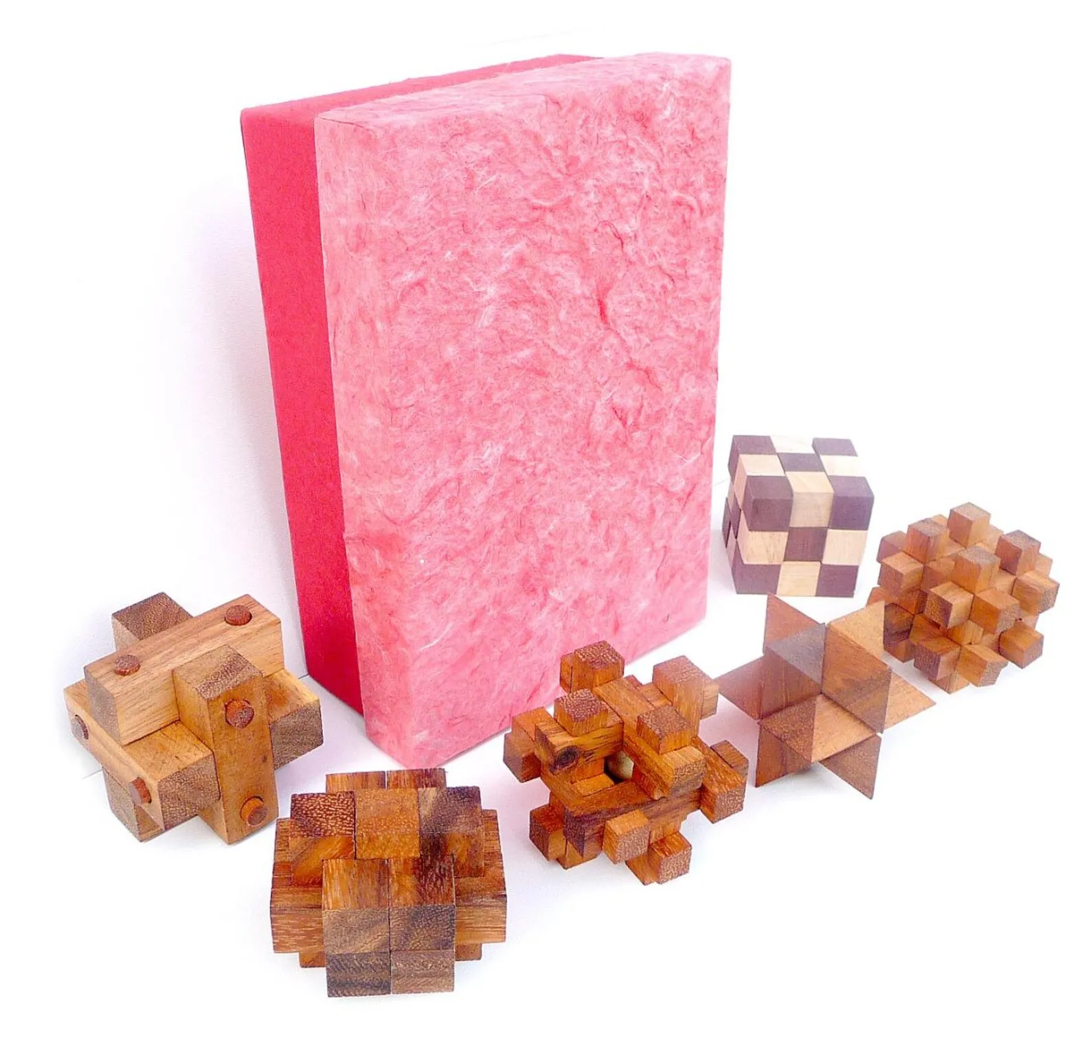 Set 6 in 1 wooden box rise paper - Mixed Difficulties - Brain Teasers Set - Leonardo da Vinci Collection - Image 3