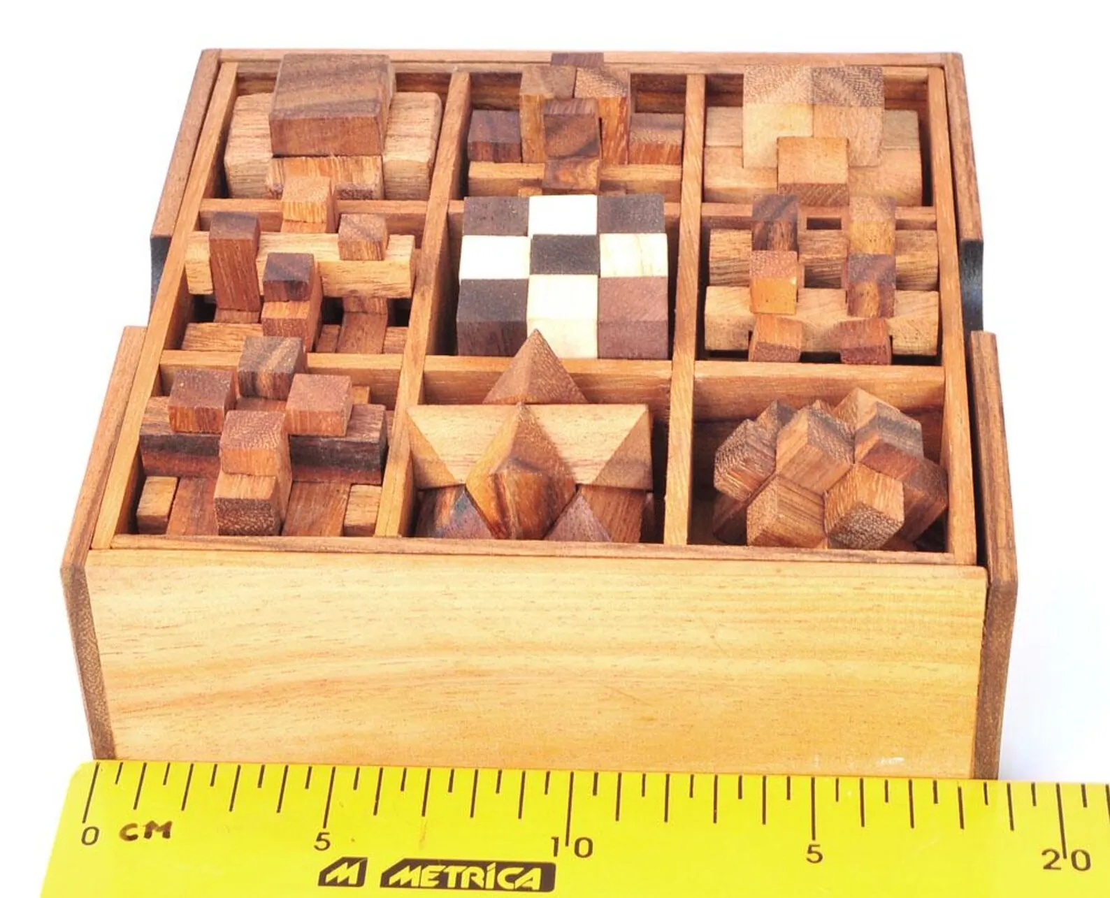 Wooden set 9 in 1 box- Mixed Difficulties - Brain Teasers Set - Leonardo da Vinci Collection - Image 2