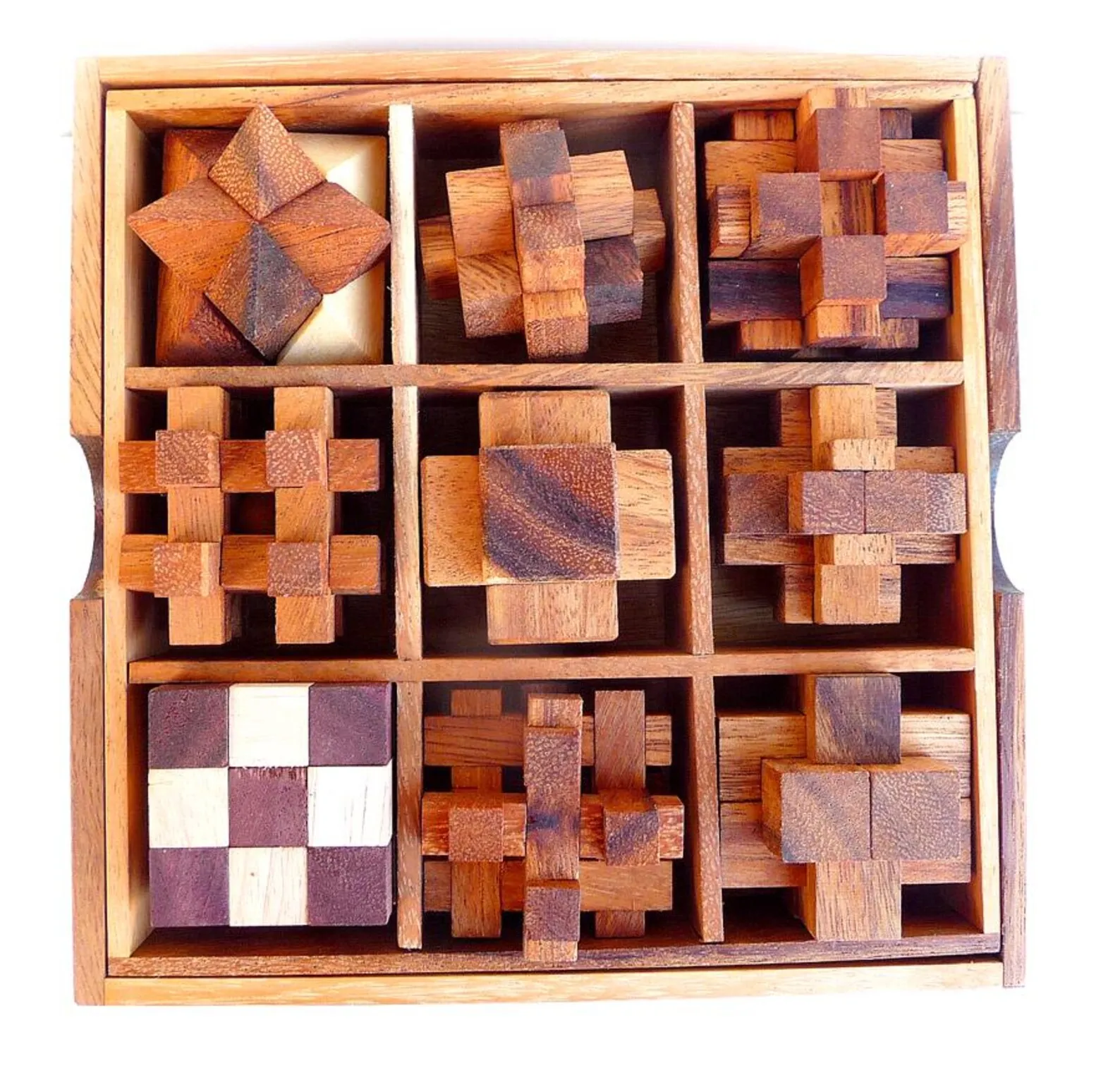 Wooden set 9 in 1 box- Mixed Difficulties - Brain Teasers Set - Leonardo da Vinci Collection - Image 3