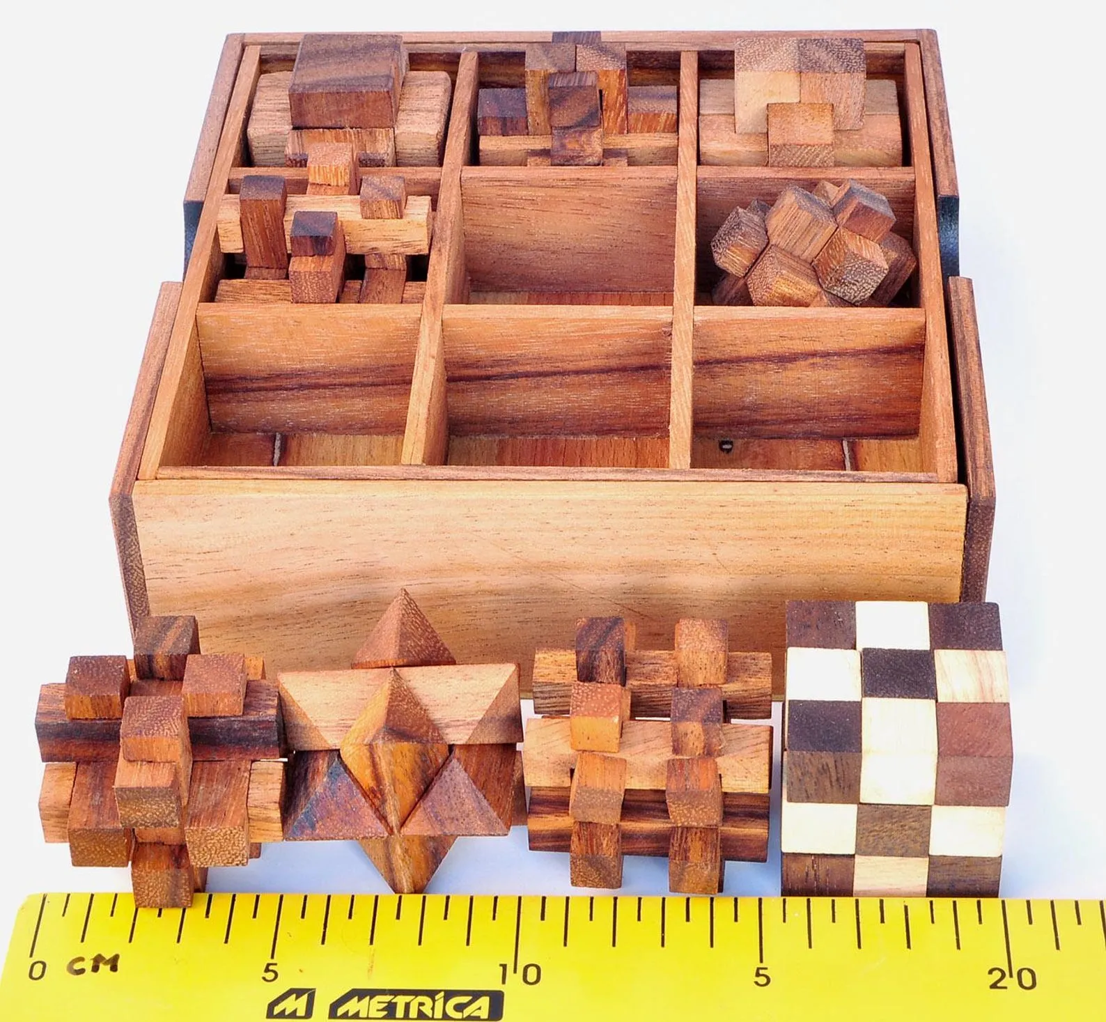 Wooden set 9 in 1 box- Mixed Difficulties - Brain Teasers Set - Leonardo da Vinci Collection - Image 4