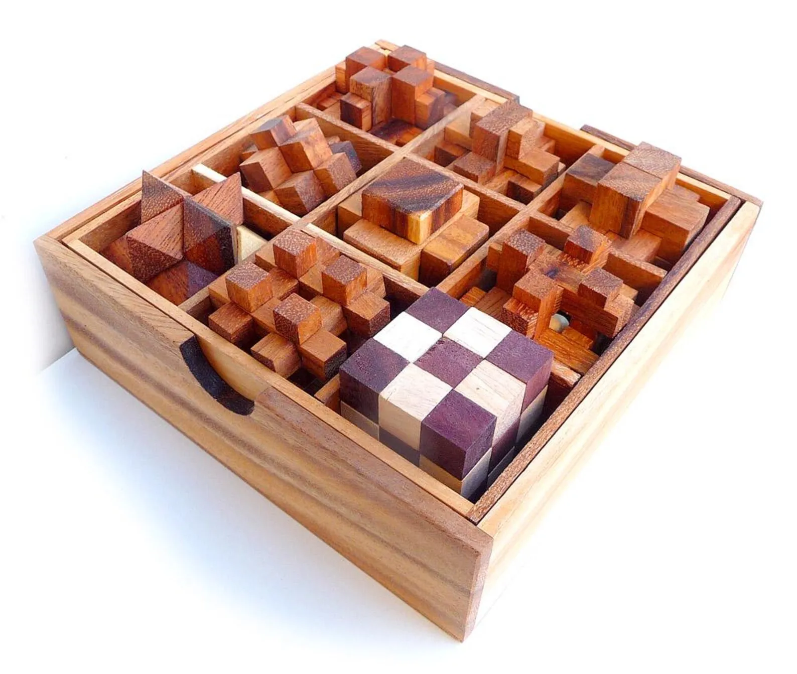 Wooden set 9 in 1 box- Mixed Difficulties - Brain Teasers Set - Leonardo da Vinci Collection - Image 5