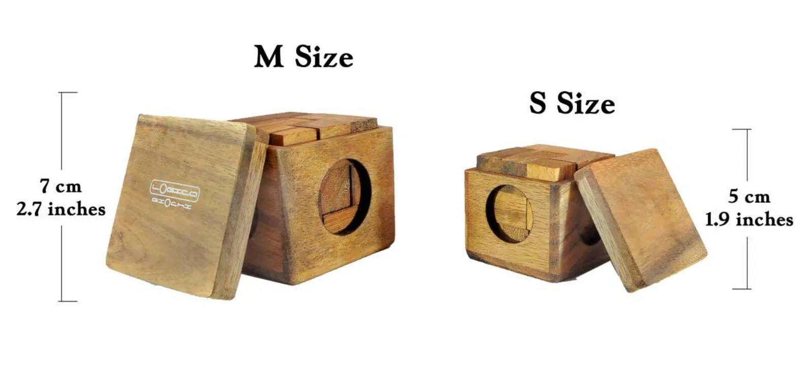 Da Vinci Bricks M, S and double - 3D Wooden Brain Teaser - Difficulty HARD 3/6 + EXTREME 4/6 - Leonardo da Vinci Collection - Image 5