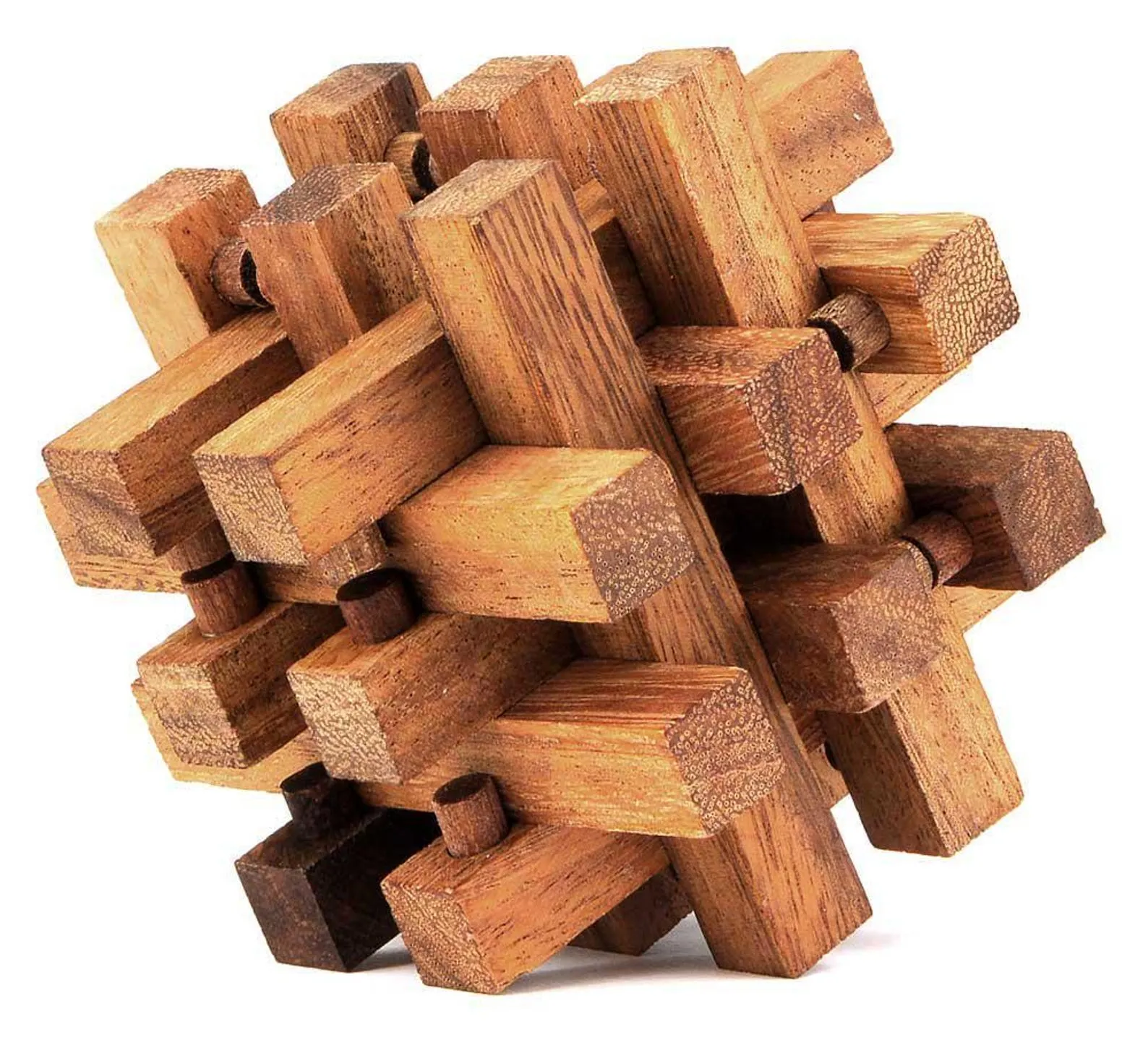 Interlocking  - 3D Wooden Brain Teaser - Difficulty 3/6 Hard - Leonardo da Vinci Collection