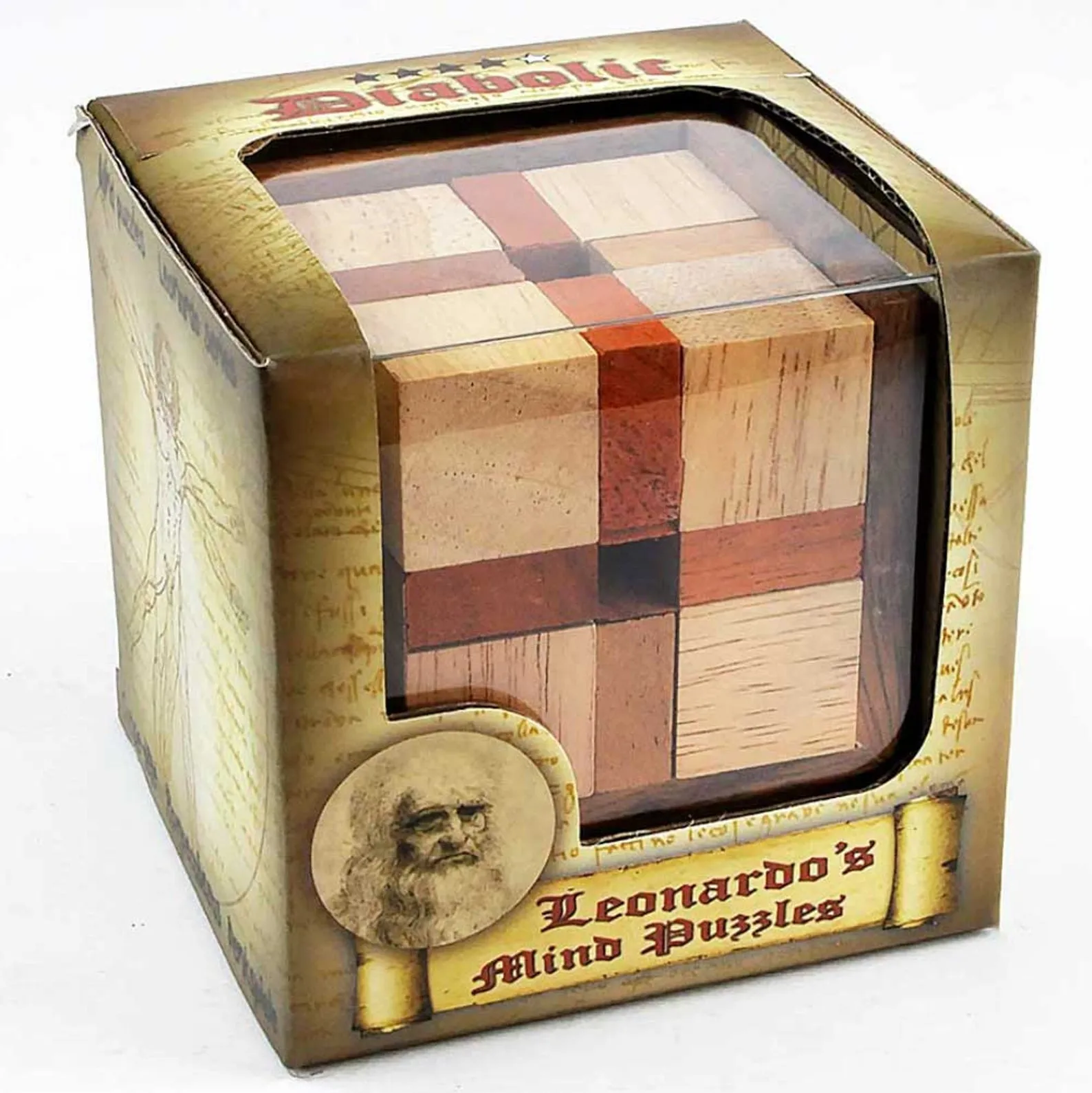 Diabolik - 3D Brain Tesaer in Fine Wood - Difficulty 4/6 EXTREME - Leonardo da Vinci Collection - Image 4