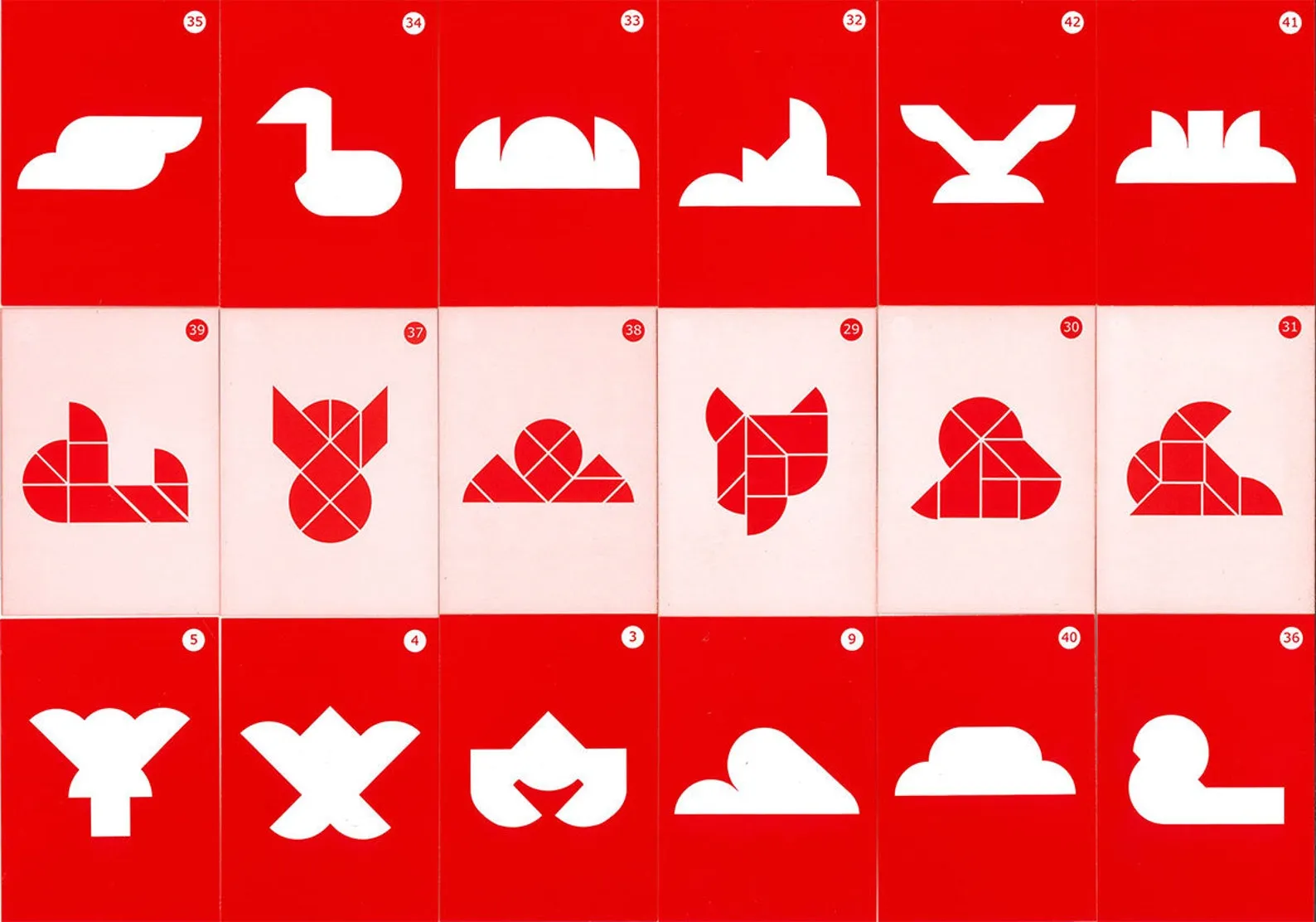 Double Heart Tangram - 42 Puzzles in 1 - Wooden Puzzle for 1 or 2 players - Math puzzle - Educational Game - Image 4