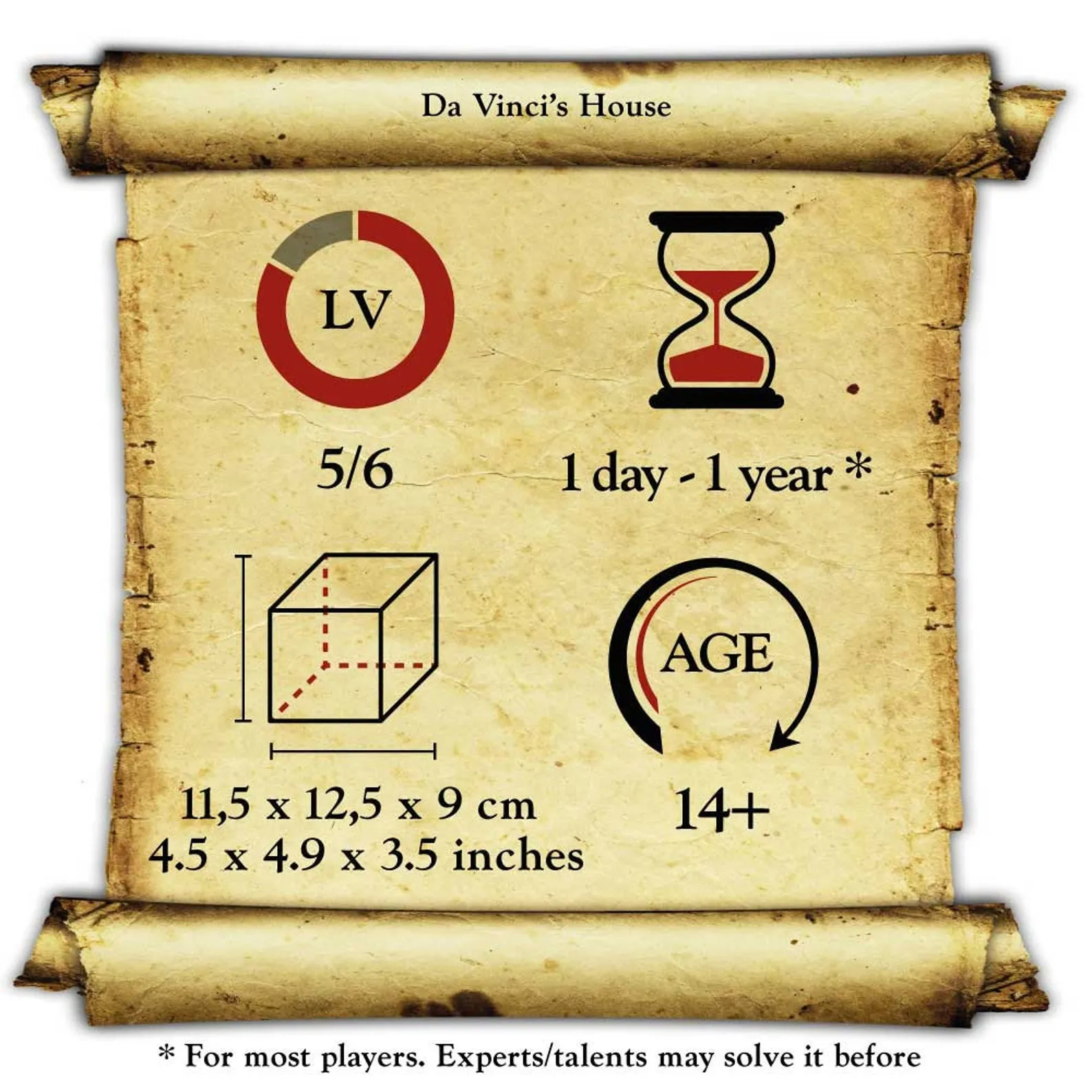 Da Vinci House - Secret Box - Wooden Brain Teaser - Difficulty 4/6 Extreme - Leonardo da Vinci Collection - Image 5