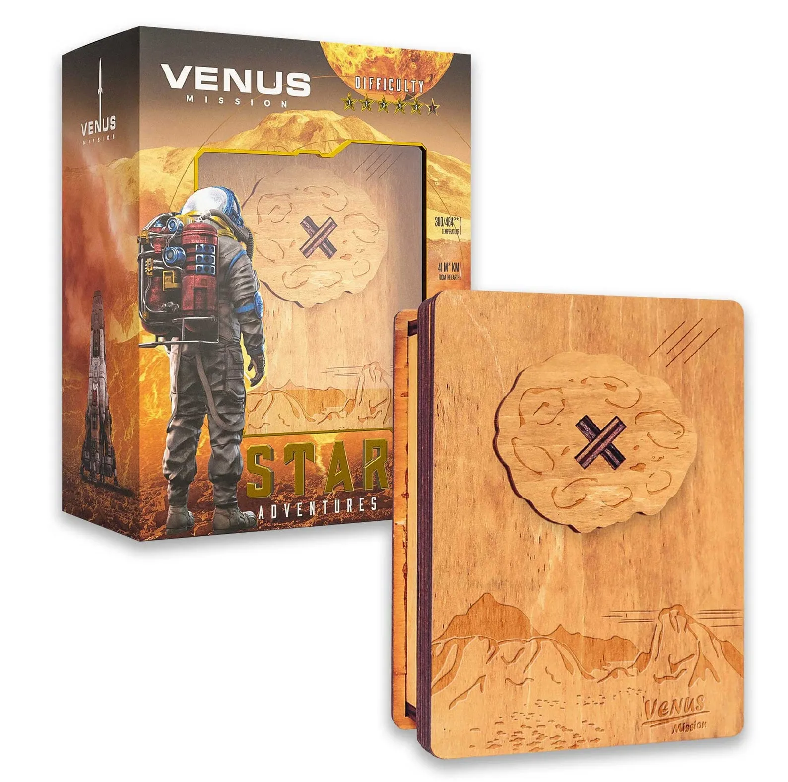 The Venus Mission - Wooden Brain Teaser - Secret Box - Difficulty 5/6 Incredible - Star Adventures Series - Image 5