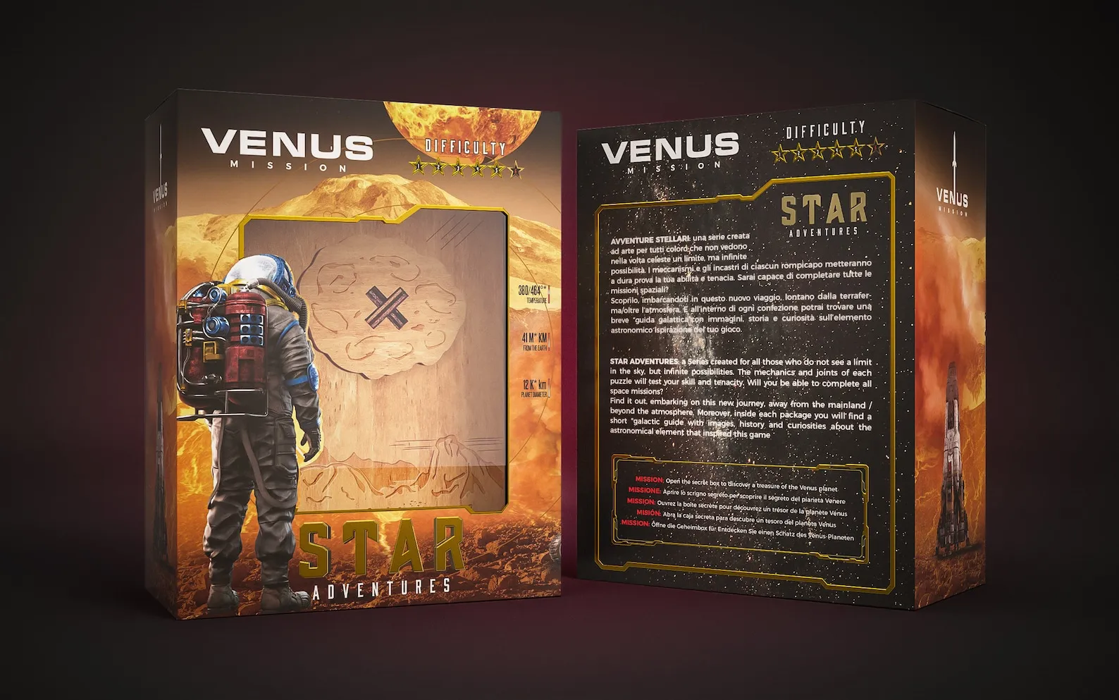 The Venus Mission - Wooden Brain Teaser - Secret Box - Difficulty 5/6 Incredible - Star Adventures Series - Image 6