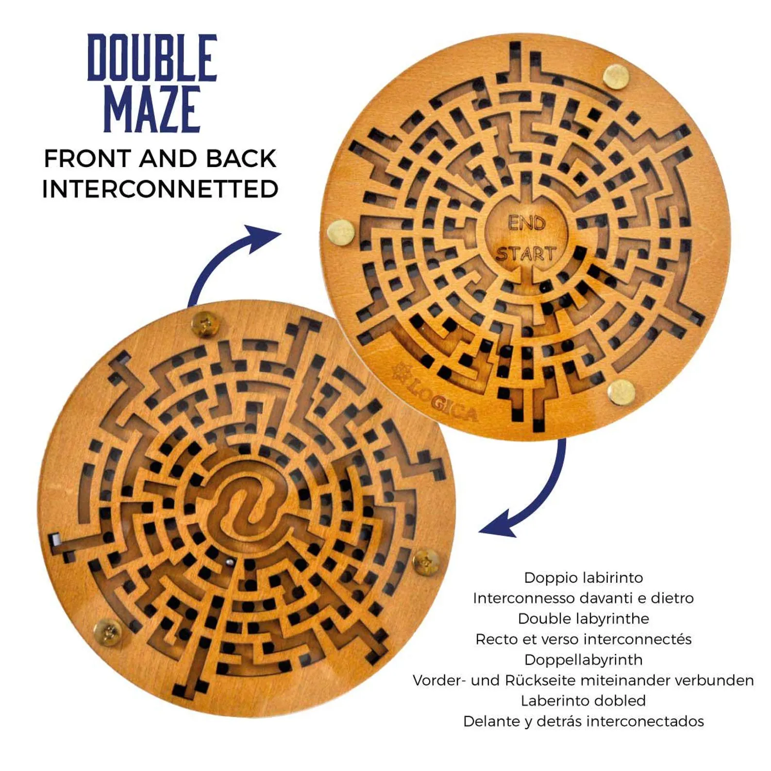 Pluto - Wooden Brain Teaser - Secret Labyrinth - Difficulty 4/6 Extreme - Star Adventures Series - Image 3