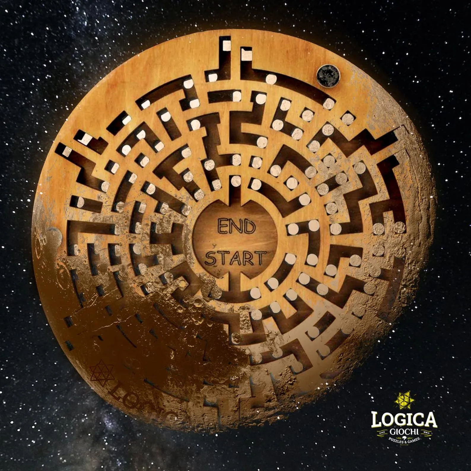 Pluto - Wooden Brain Teaser - Secret Labyrinth - Difficulty 4/6 Extreme - Star Adventures Series - Image 5